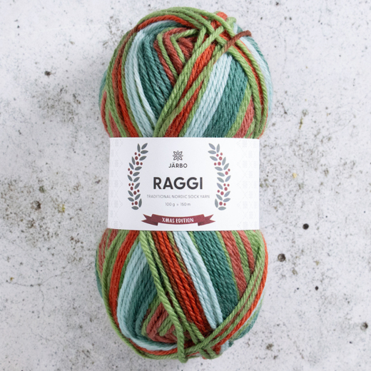 Raggi von Järbo Garn für Weihnachtssocken 8-fach Farbe 15267 XMAS