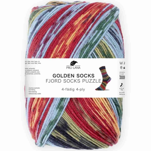 Pro Lana Golden Socks Fjord Socks Puzzle - Farbe 83 4-fach Sockenwolle 