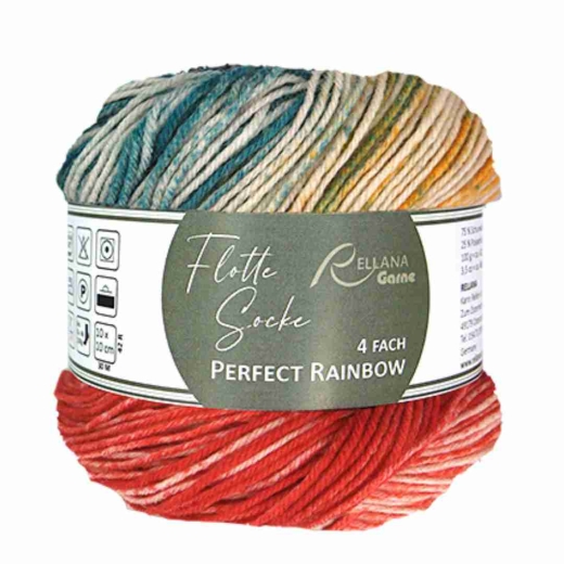 Flotte Socke 4-fach Perfect Rainbow von Rellana Farbe 3125