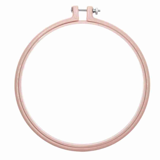 Stickring aus Kunststoff in der Farbe Puder 17,8 cm