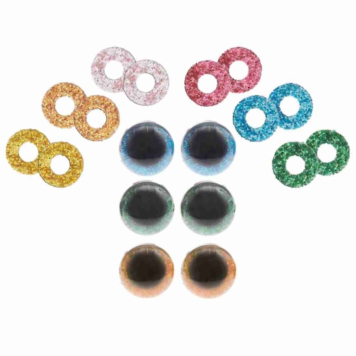 Sicherheitsaugen-Set 6 Farben 3 Paar 12mm