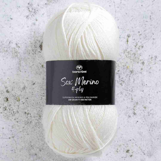 Sox Merino 4-fach Svarta Faret Farbe 444000