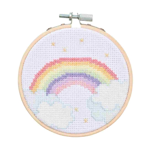 Stickset Regenbogen gezählter Kreuzstich