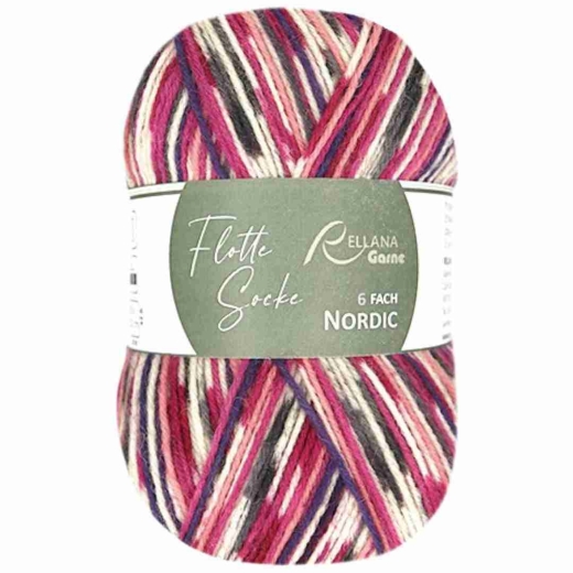 Flotte Socke 6-fach Nordic 8035 von Rellana Flotte Socke 6-fach Nordic 8035 von Rellana
