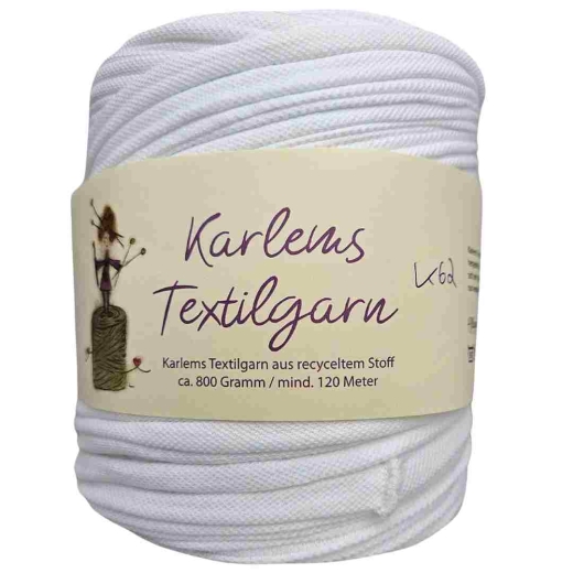Karlems Textilgarn in Weiß Polo Shirt Optik K62