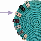 Label klein mit ausgestanztem Herz Farbe Hellrosa