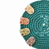 Label groß mit Blumenmotiv Farbe Grün Label groß mit Blumenmotiv Farbe Grün