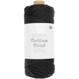 Rico Creative Cotton Cord skinny - Makramee-Garn 3mm in schwarz Rico Creative Cotton Cord skinny - Makramee-Garn 3mm in schwarz