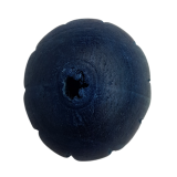 Holzperle in blau für Makramee Holzperle in blau für Makramee