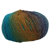 Longcolors von Hjertegarn - Farbe 22: blau türkis camel Sockenwolle Longcolors von Hjertegarn - Farbe 22: blau türkis camel Sockenwolle