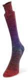 Watercolor Sock Farbe 105: Rot Blau und Lila von Laines du Nord – Sockenwolle