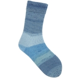 Superba Cashmeri Luxury Socks 4-fädig von Rico Design - Farbe 025 blau dégradé