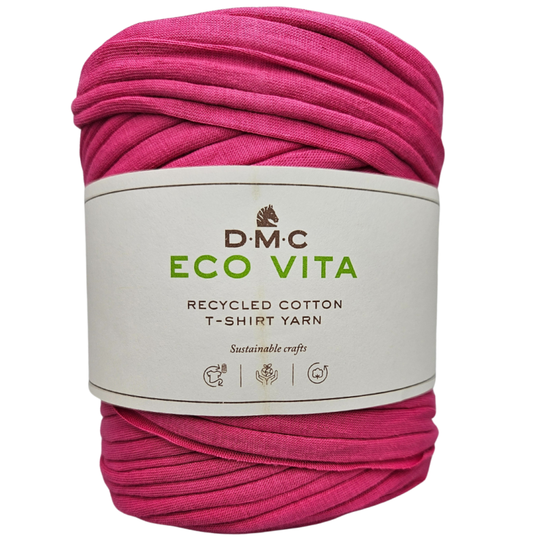 pink - Eco Vita Recycled Cotton T-Shirt Yarn Partie 1505
