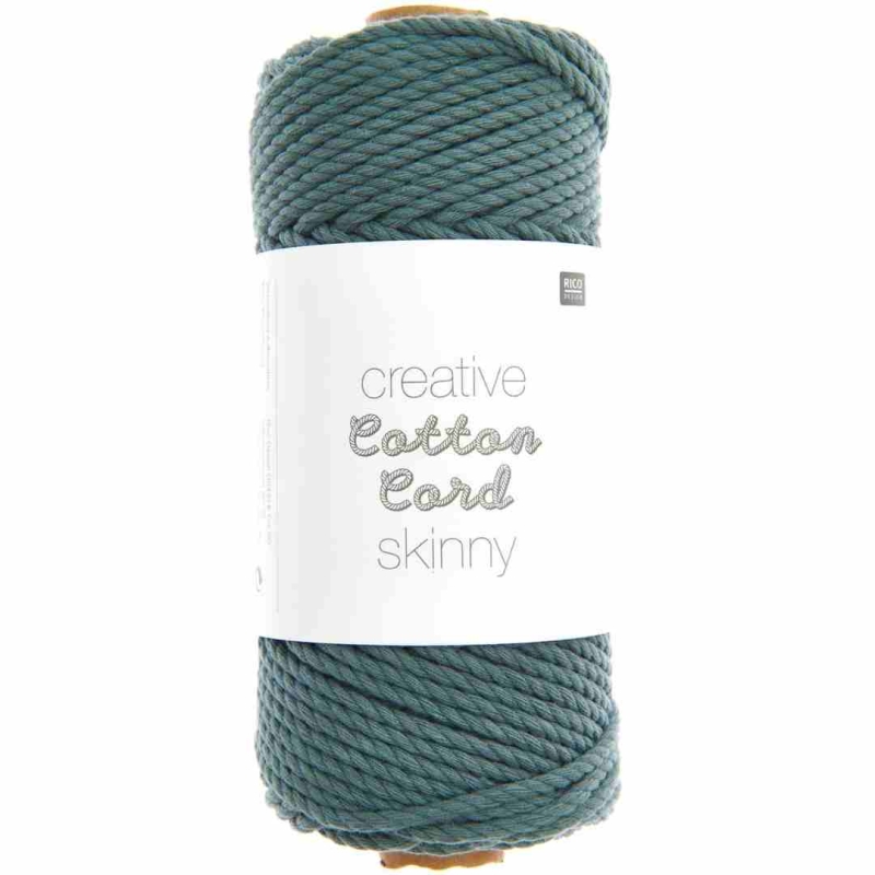 Rico Creative Cotton Cord skinny - Makramee-Garn 3mm in efeu grün