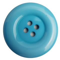 Knopf aus Kunststoff blau türkis 5cm