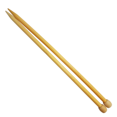 Stricknadel Nr. 12 - 12mm aus Holz Bambus