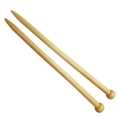 Stricknadel Nr. 15 - 15mm aus Holz Bambus
