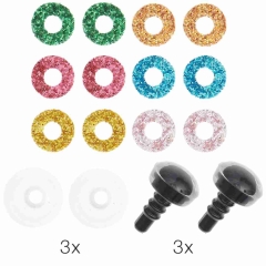 Sicherheitsaugen-Set 6 Farben 3 Paar 12mm