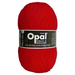 Opal Uni 4-fach - 5180: Rot Strumpfwolle