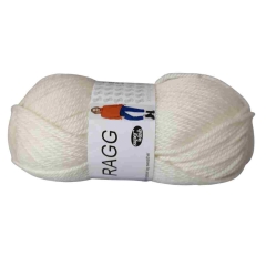 Ragg und Ragg Melange von Hjertegarn Farbe 0075: weiß - Sockenwolle