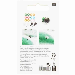 Sicherheitsaugen-Set 6 Farben 3 Paar 9mm