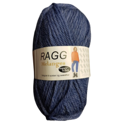 Ragg und Ragg Melange von Hjertegarn Farbe 737: Jeansblau - Sockenwolle