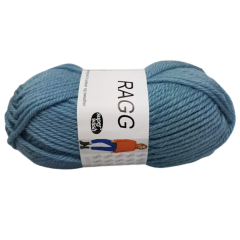 Ragg und Ragg Melange von Hjertegarn Farbe 204: mittelblau - Sockenwolle