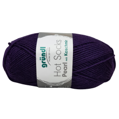 Hot Socks Pearl uni mit Kaschmir von gründl Sockenwolle - Farbe 15 lila