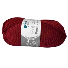 Hot Socks Pearl Uni mit Kaschmir von gründl Sockenwolle - Farbe 14 rot