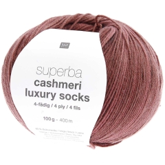Superba Cashmeri Luxury Socks 4-fädig von Rico Design - Farbe 016 Mauve