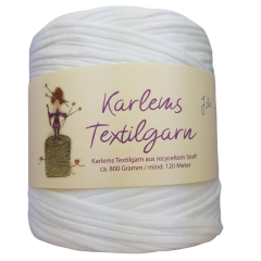 Karlems Textilgarn in weiß / elfenbein J21