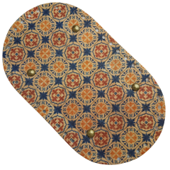ovaler Kork Taschenboden mit Blumen Muster