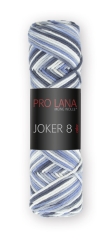 Pro Lana Joker 8 Color Baumwolle Farbe 542 blau weiß