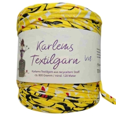 Karlems Textilgarn in Gelb Schwarz Rot gemustert K08