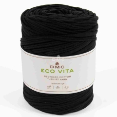 schwarz - Eco Vita Recycled Cotton T-Shirt Yarn Partie 1505