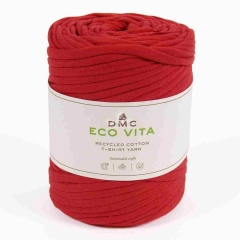 rot - Eco Vita Recycled Cotton T-Shirt Yarn Partie 1505a