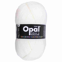 Opal Uni 4-fach - 2620: Weiß Strumpfwolle